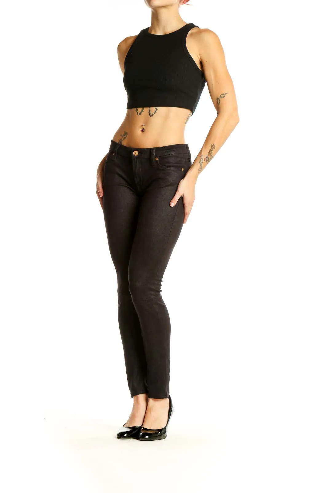 Black Sleek Skinny Pants