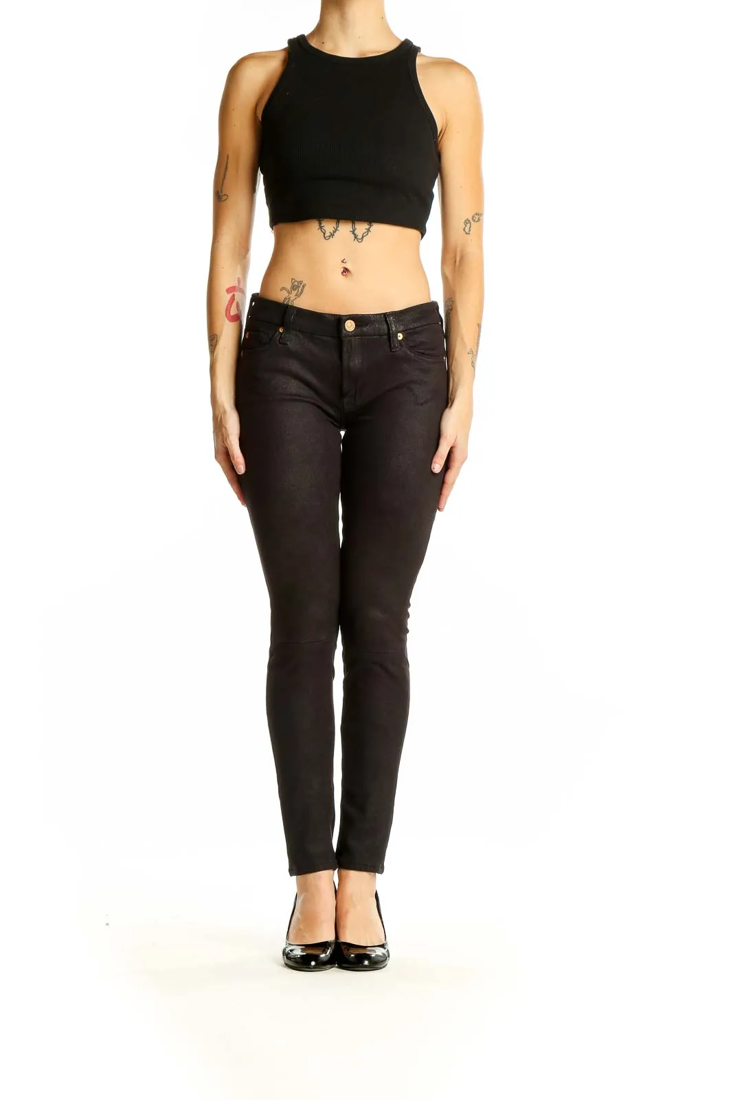 Black Sleek Skinny Pants