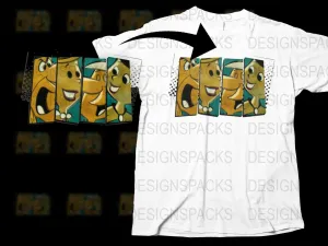 Bold Cartoon Panel Art Design Graphic T-Shirts