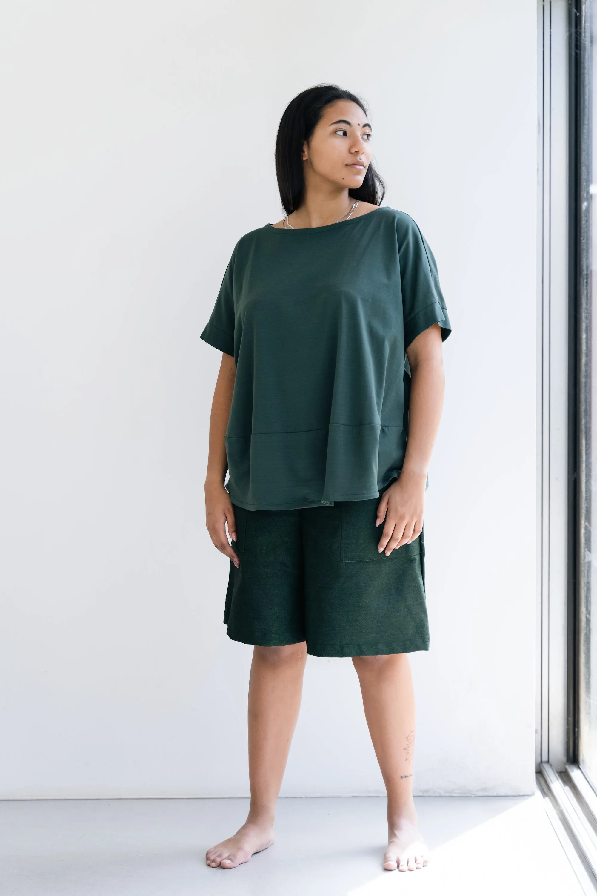 Boxy Blouse in Green