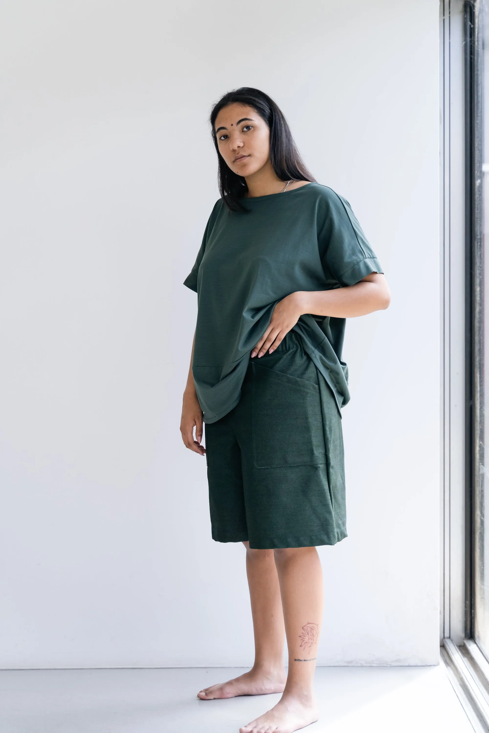 Boxy Blouse in Green