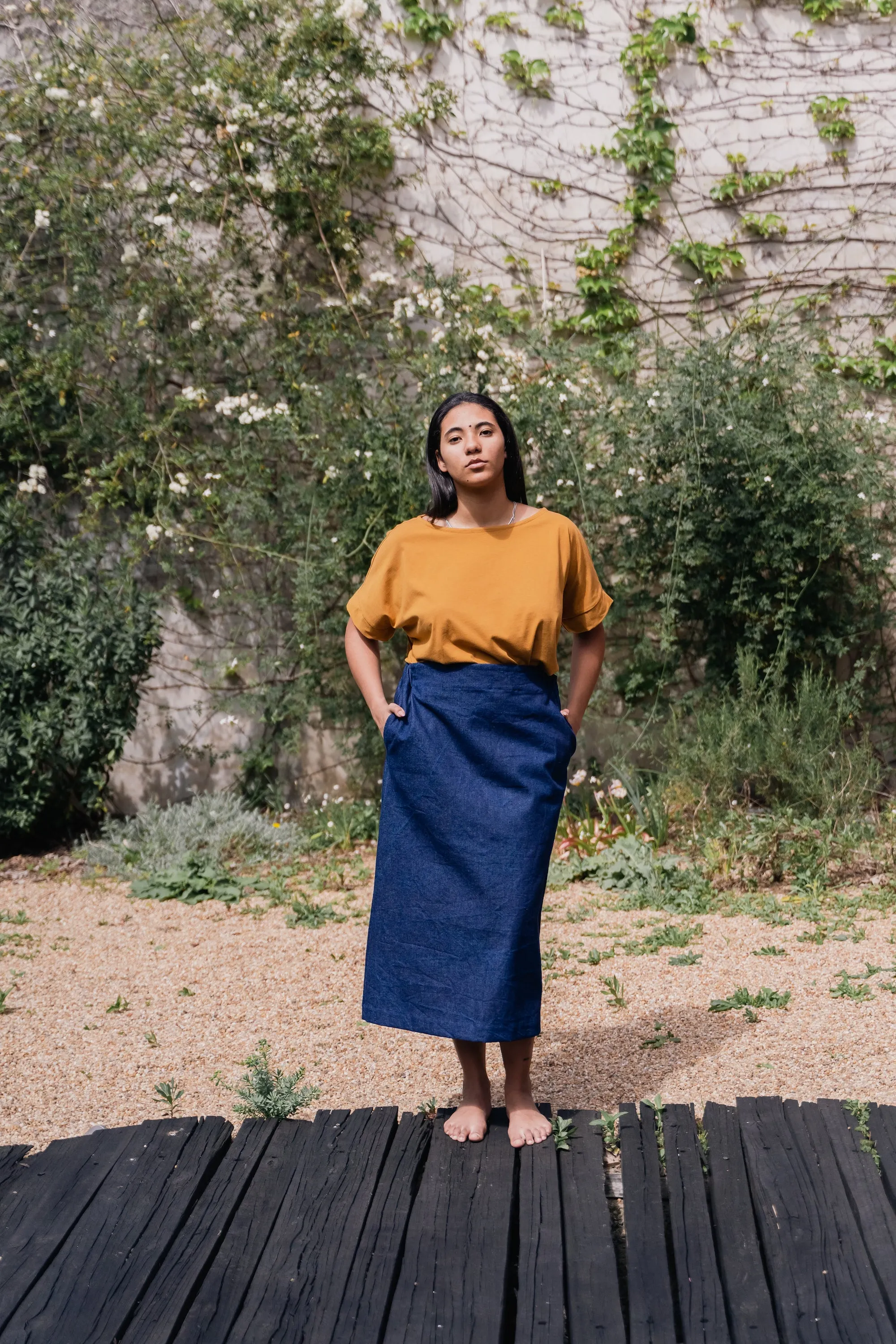 Boxy Blouse in Mustard