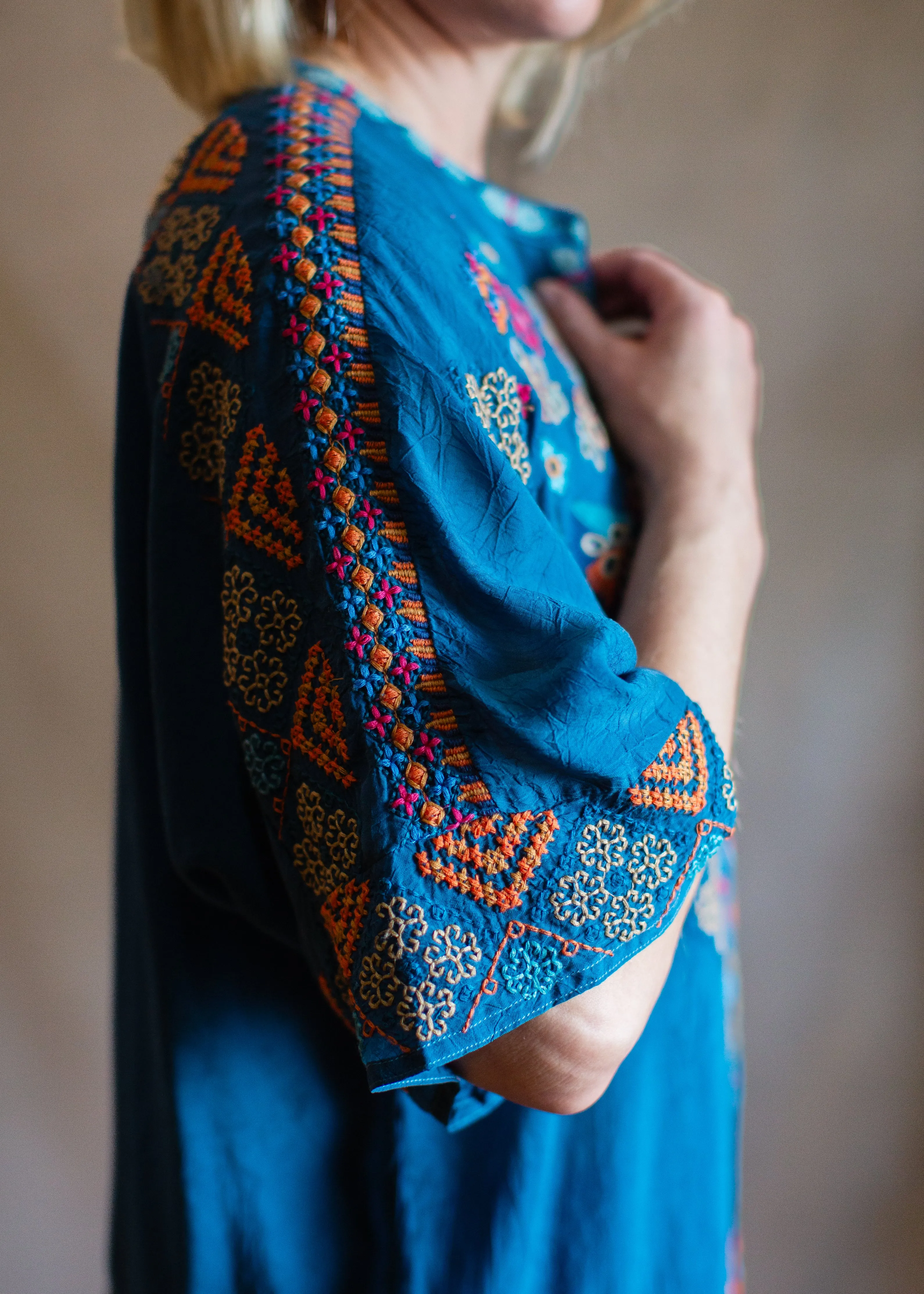 Brony Blouse in Ink Blue | Johnny Was