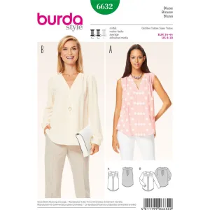 Burda B6632 Women's Blouse Sewing Pattern