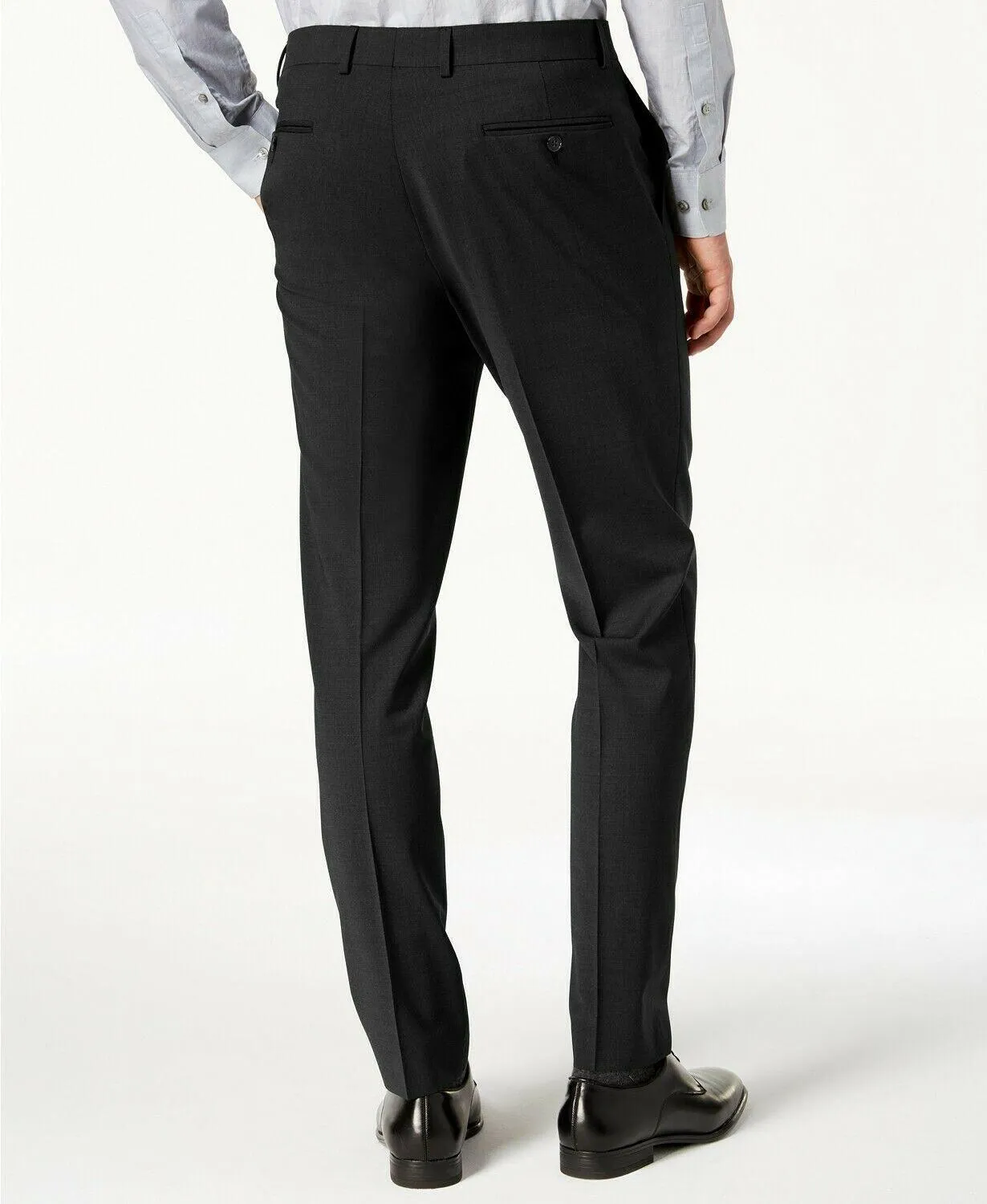 Calvin Klein Mens Skinny fit Dress Pants 32 / 29 Black Solid