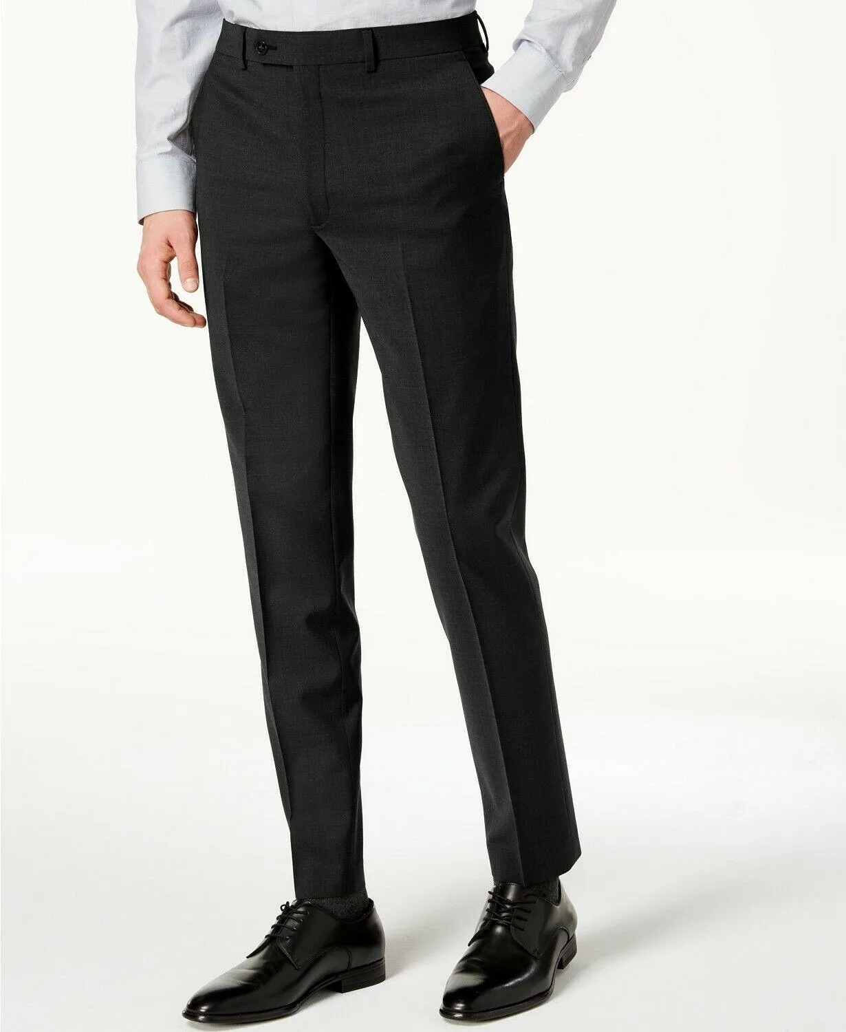 Calvin Klein Mens Skinny fit Dress Pants 32 / 29 Black Solid