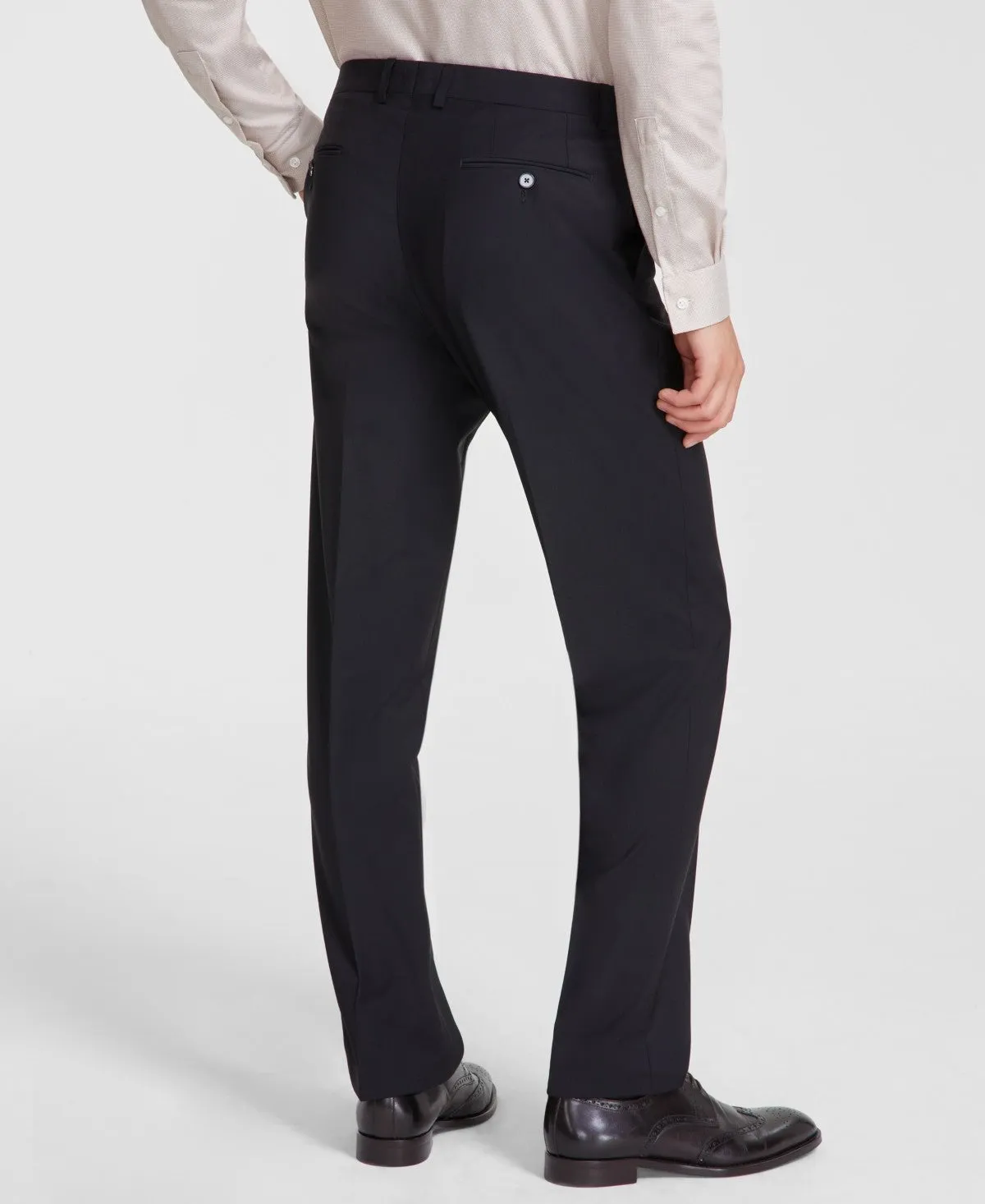 Calvin Klein Mens Slim fit Dress Pants Pants 35 / 32 Black Solid Stretch
