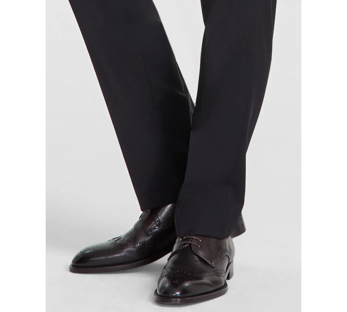 Calvin Klein Mens Slim fit Dress Pants Pants 35 / 32 Black Solid Stretch