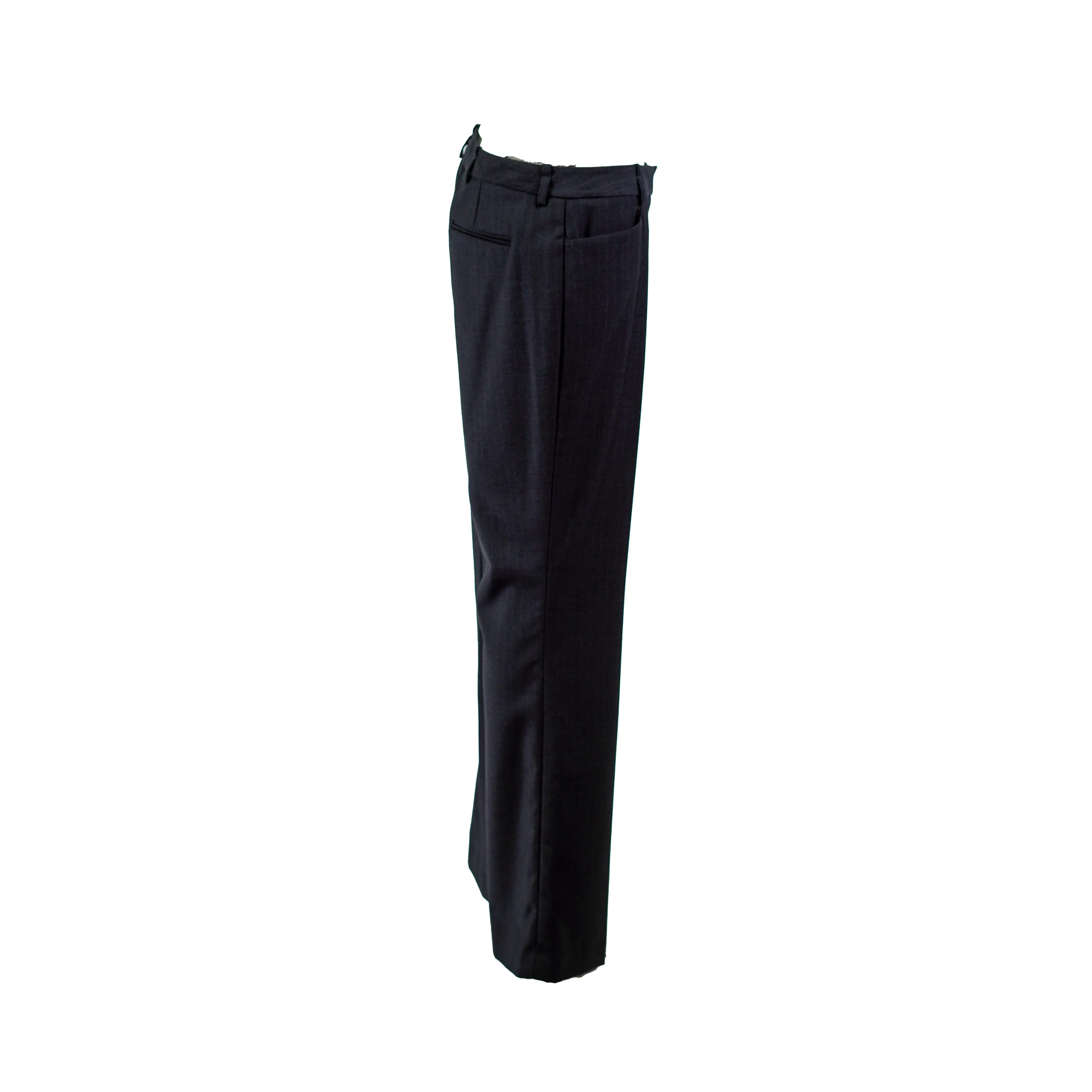 Calvin Klein Women's Petite Pin Stripe Flat Front Dress Pants Gray Size 6P