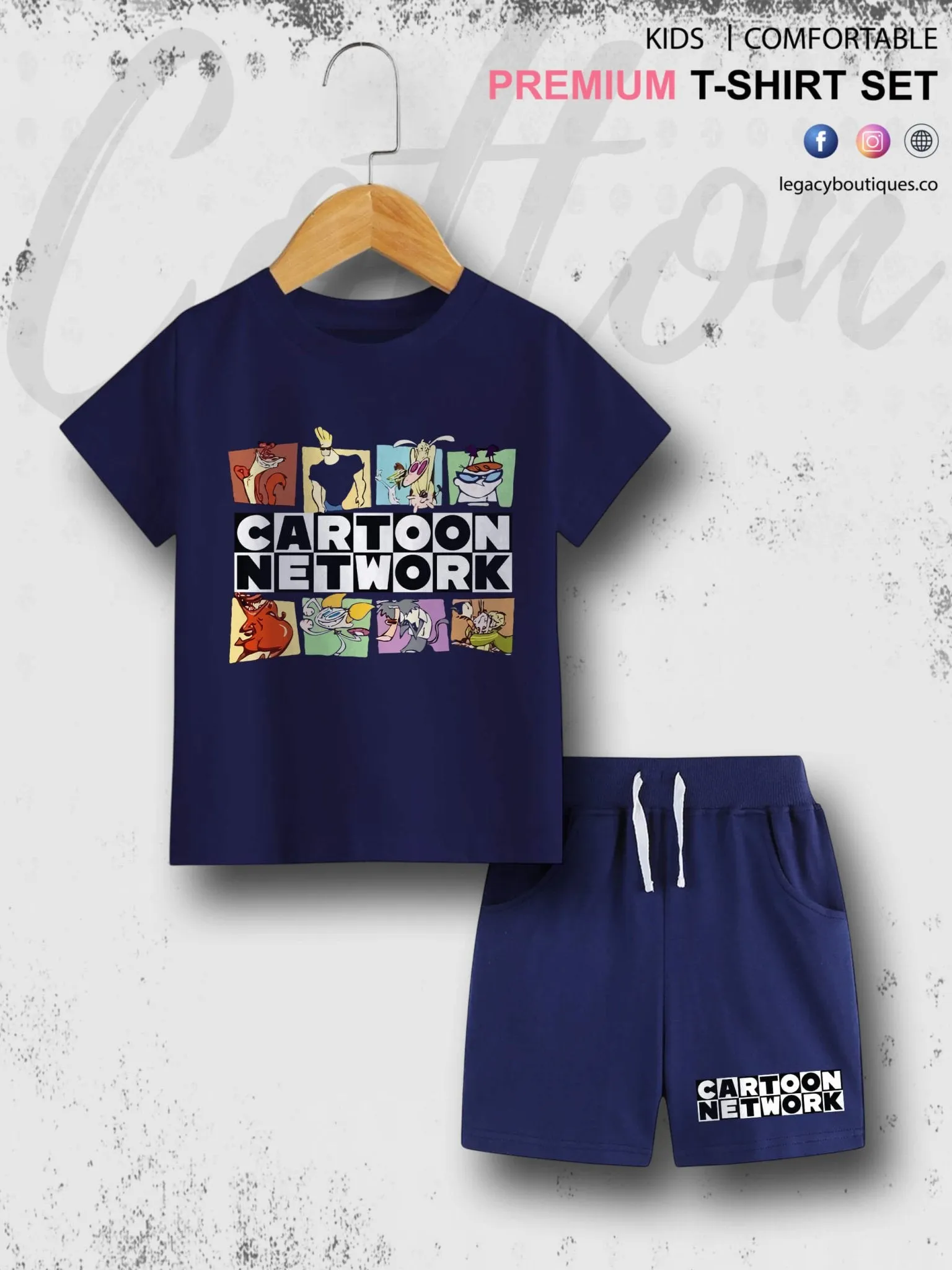 Cartoon Network Printed 6 Month To 6 Year Kids High Quality T-shirt Set