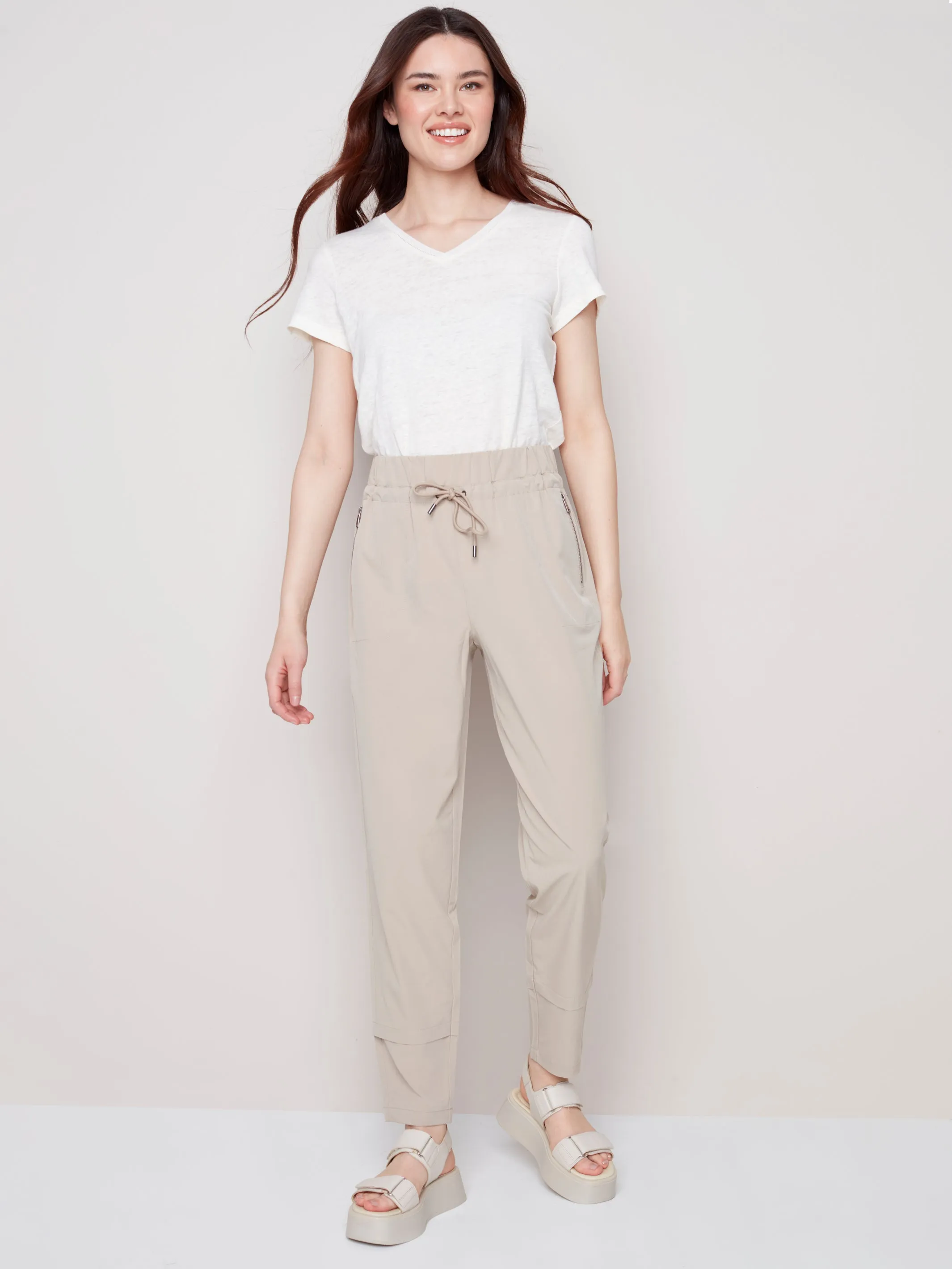 Charlie B Spring/Summer 2023-C5310S -141B -Pants- Greige
