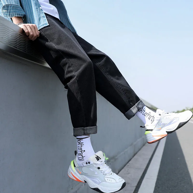 Chicmy-Graduation gift, Coachella Valley Music Festival Look,High Waist Long Slim Men Jeans Pants