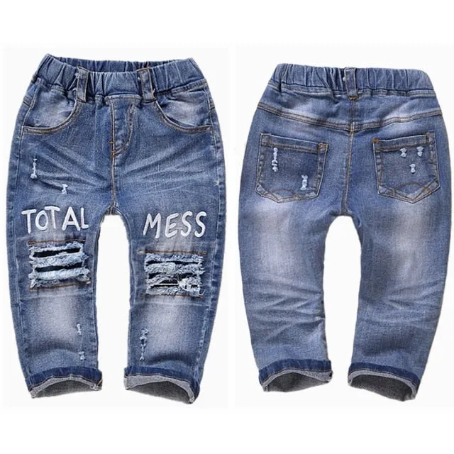 Chumhey 0-6T Spring Autumn Baby Girls Boys Child Kids Jeans Pants Enfant Stretchy Denim Trousers Toddler Clothing 1 2 3 4 5 6