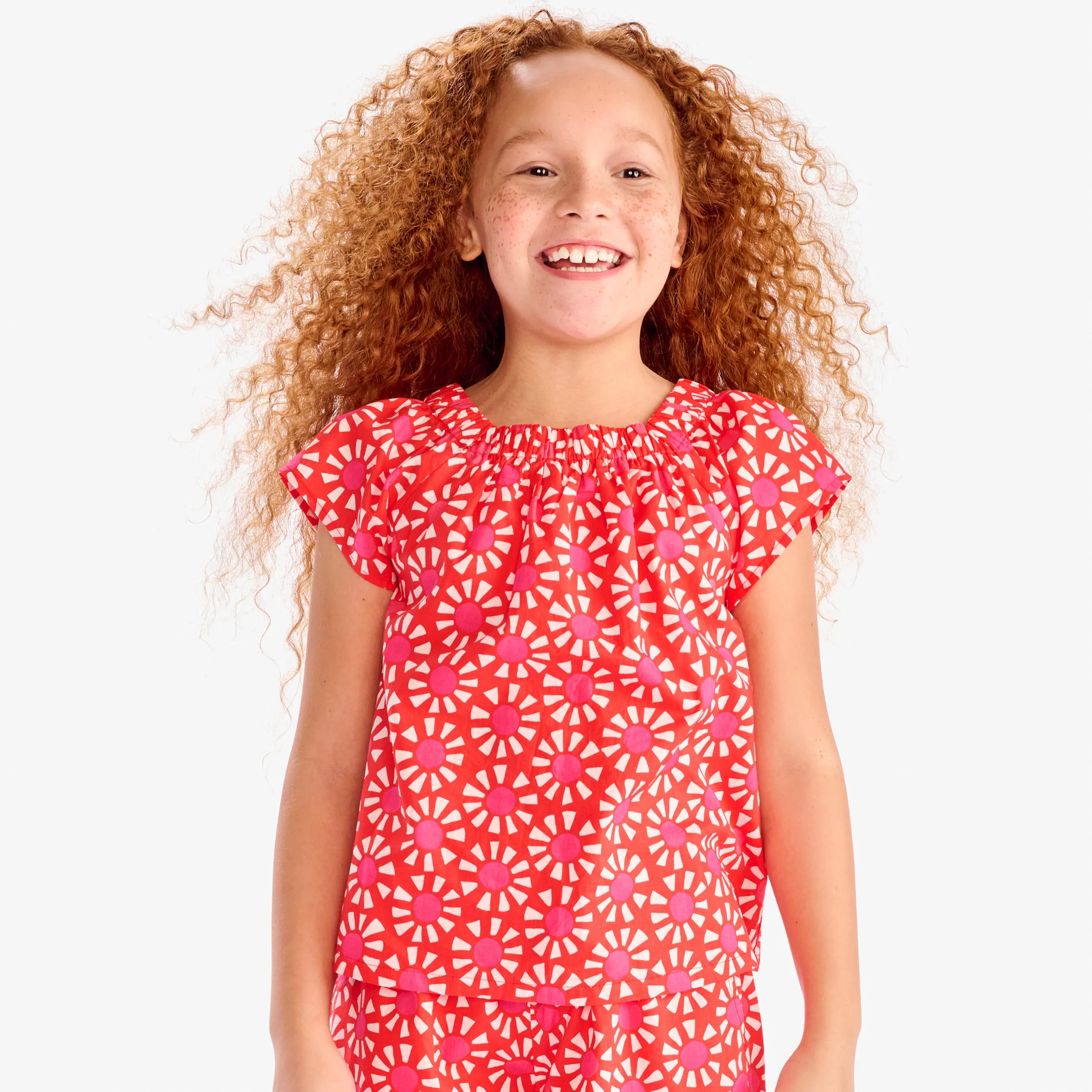 Clearance picnic top in cutout suns