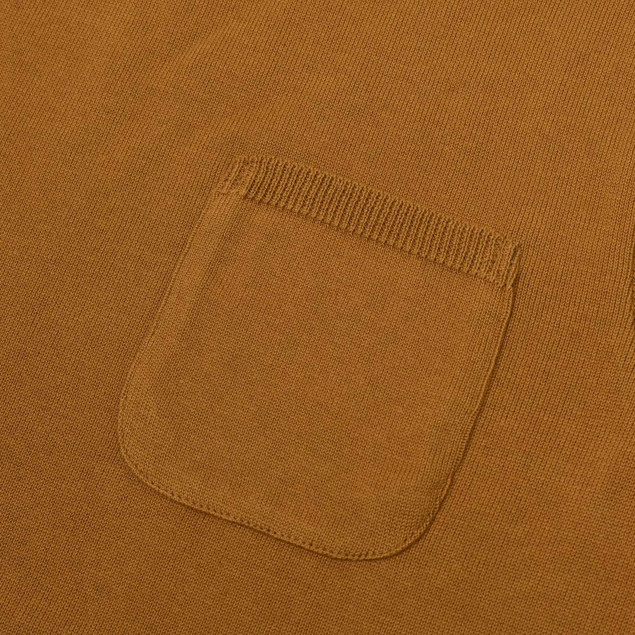 Collab exclusive short sleeve pocket knit t-shirt in caramel brown