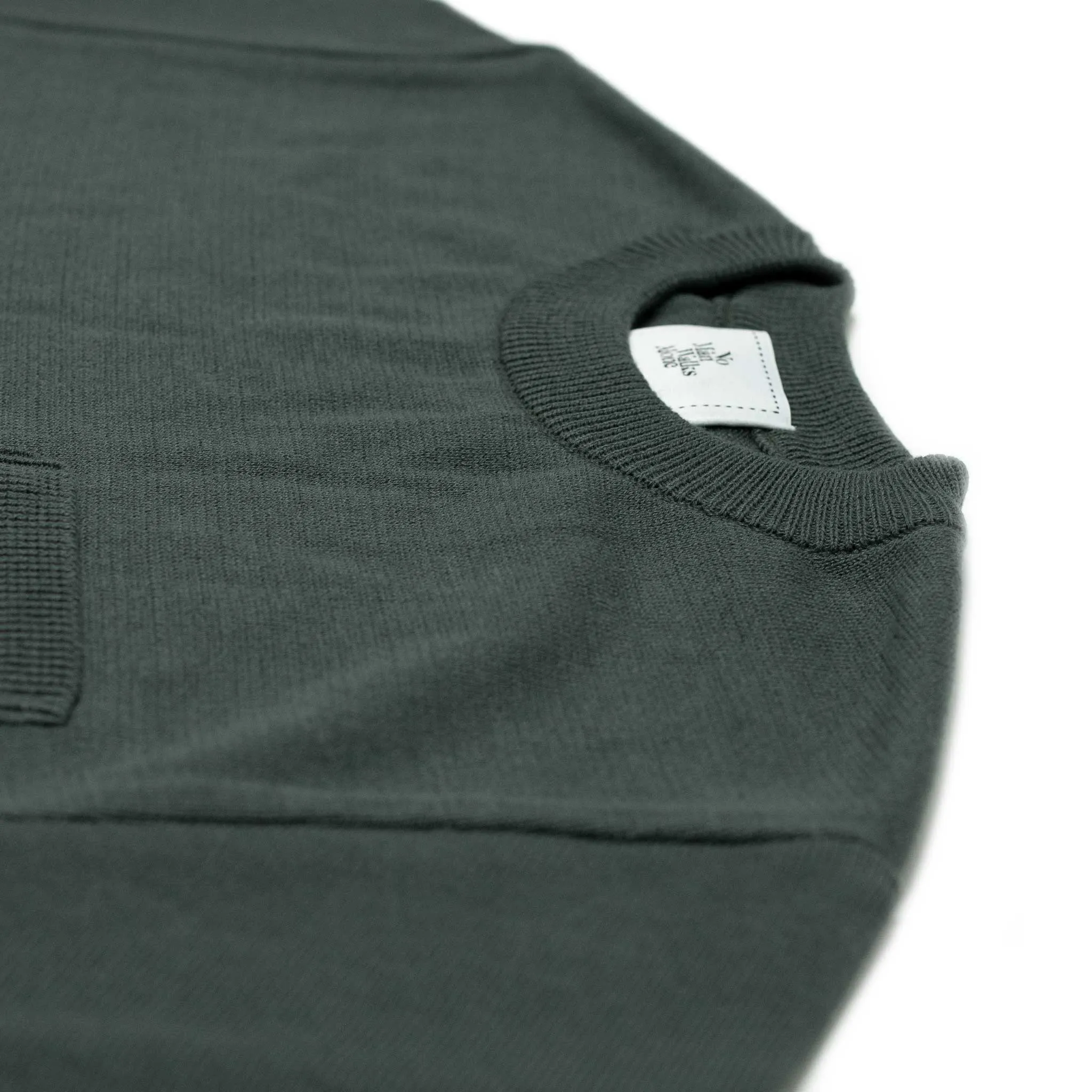 Collab exclusive short sleeve pocket knit t-shirt in graphite grey