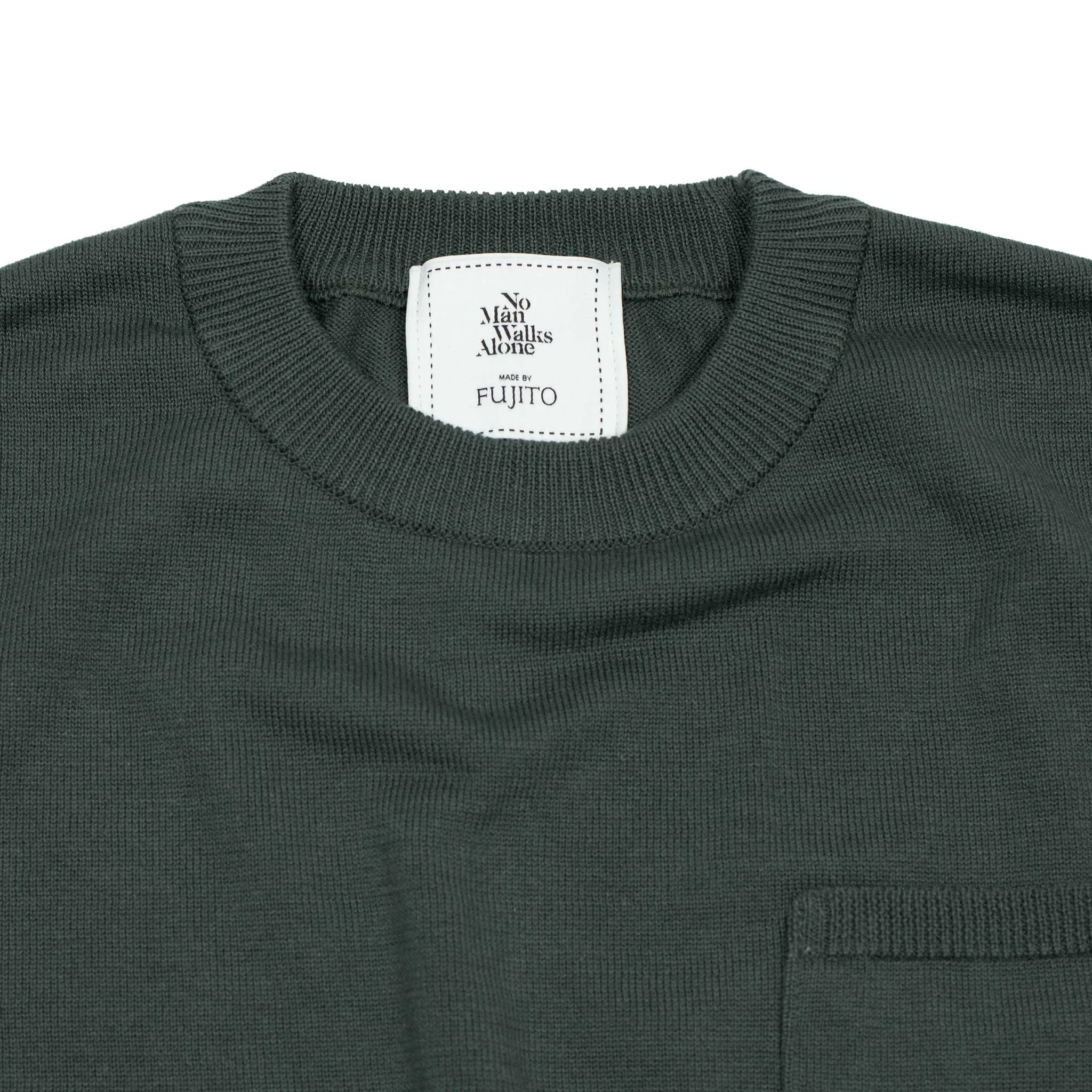 Collab exclusive short sleeve pocket knit t-shirt in graphite grey