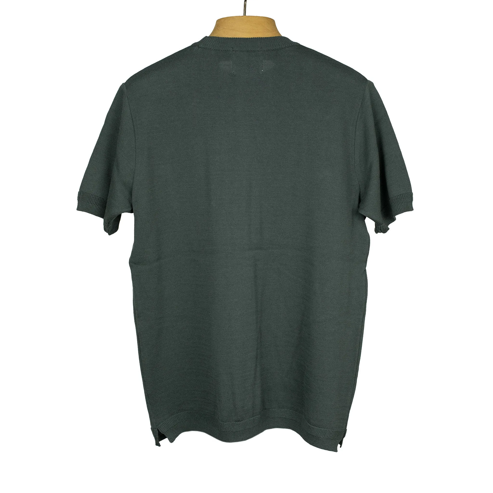Collab exclusive short sleeve pocket knit t-shirt in graphite grey