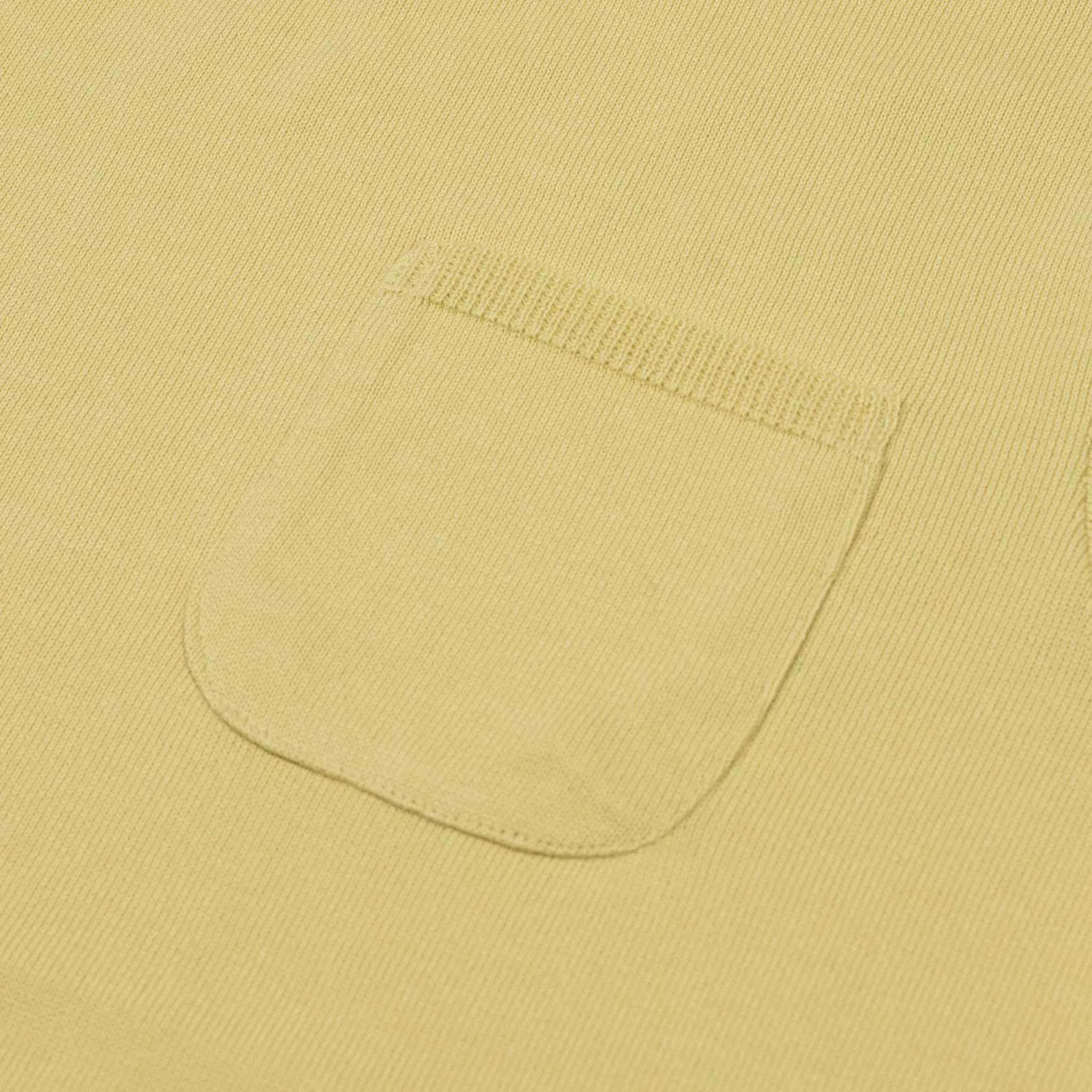 Collab exclusive short sleeve pocket knit t-shirt in lemon cream