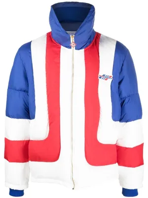 colour-block puffer jacket