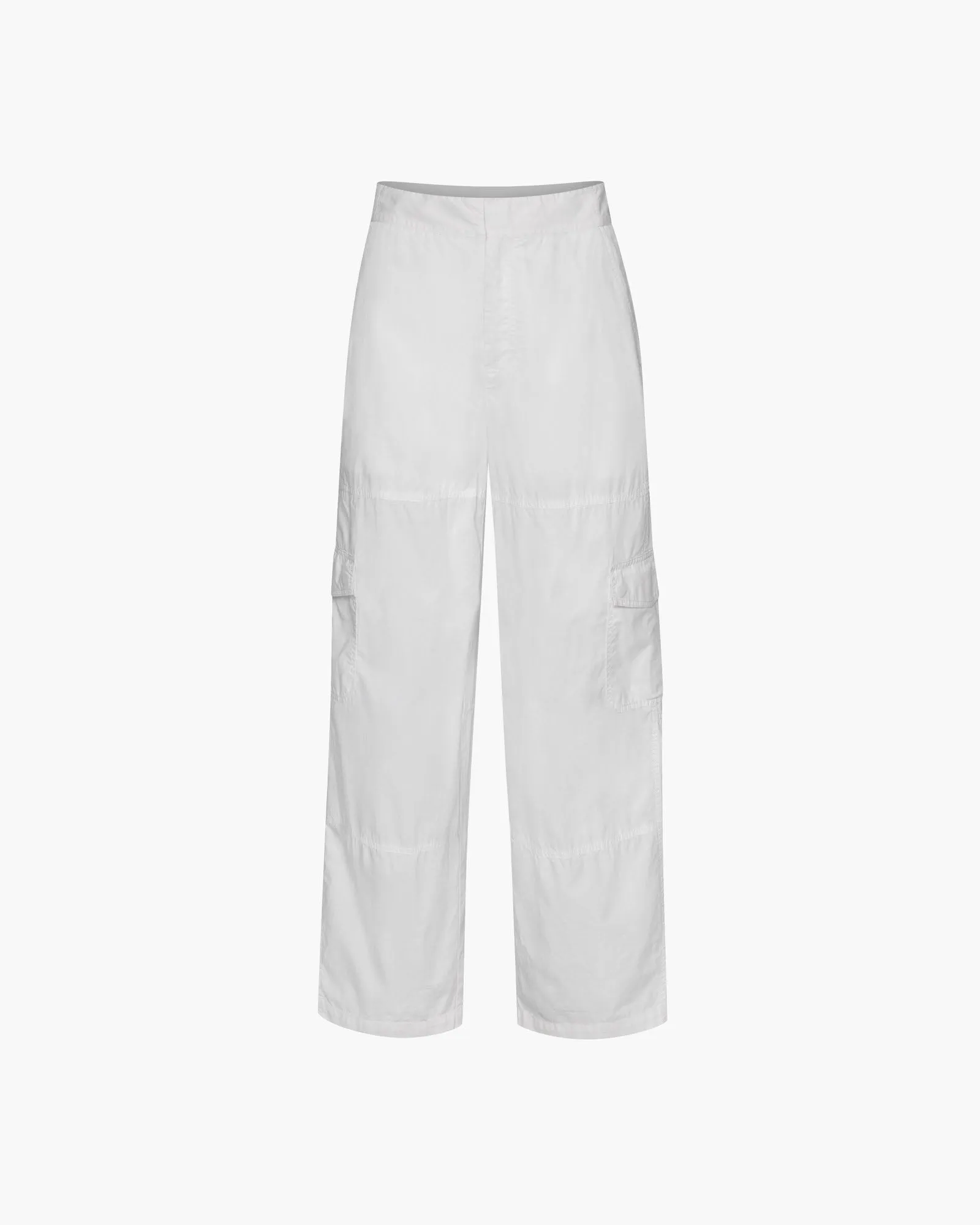 Cotton Poplin Cargo Pants - White