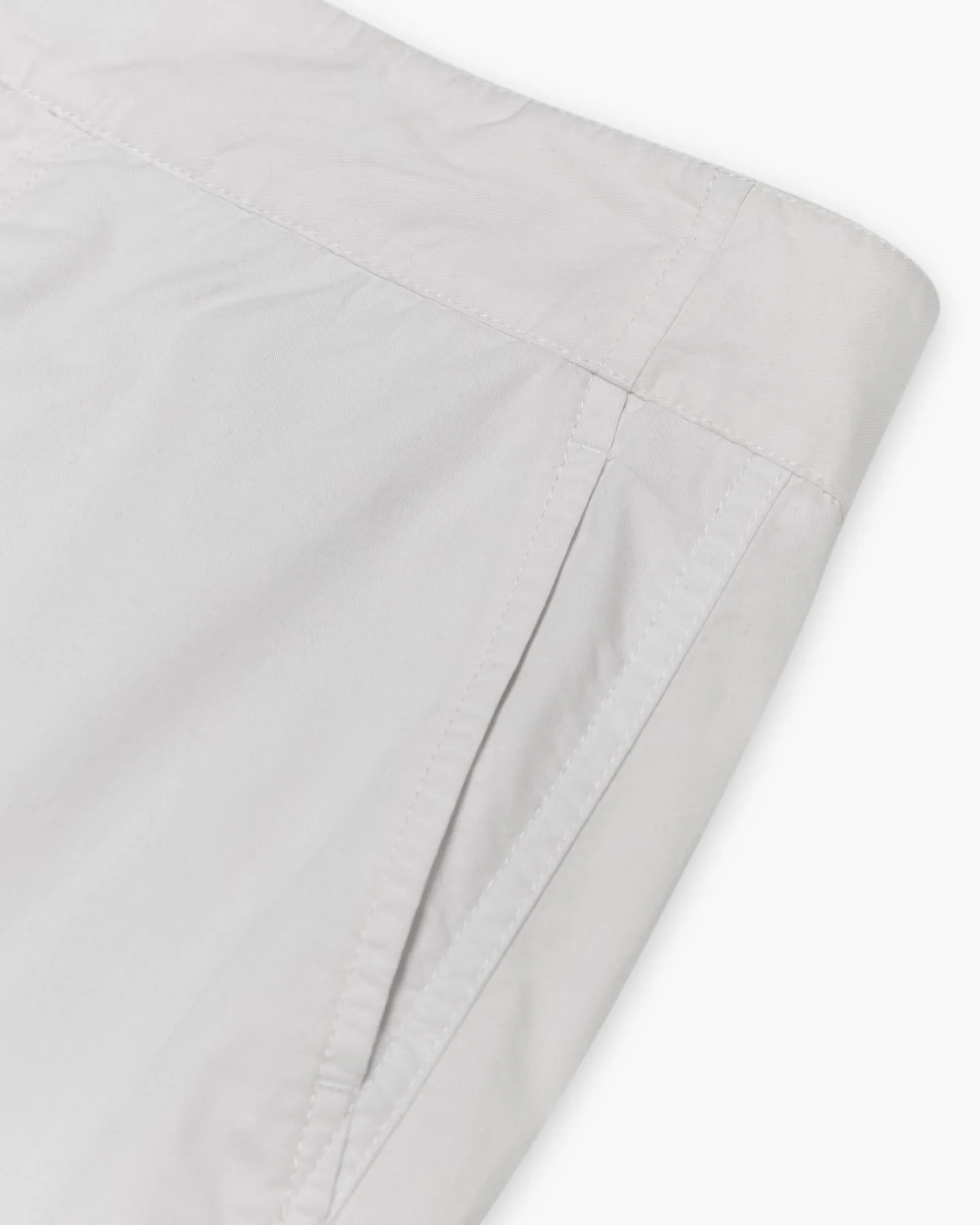 Cotton Poplin Cargo Pants - White