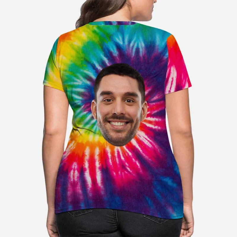 Custom Boyfriend Face Tee Photo on Rainbow Shirts