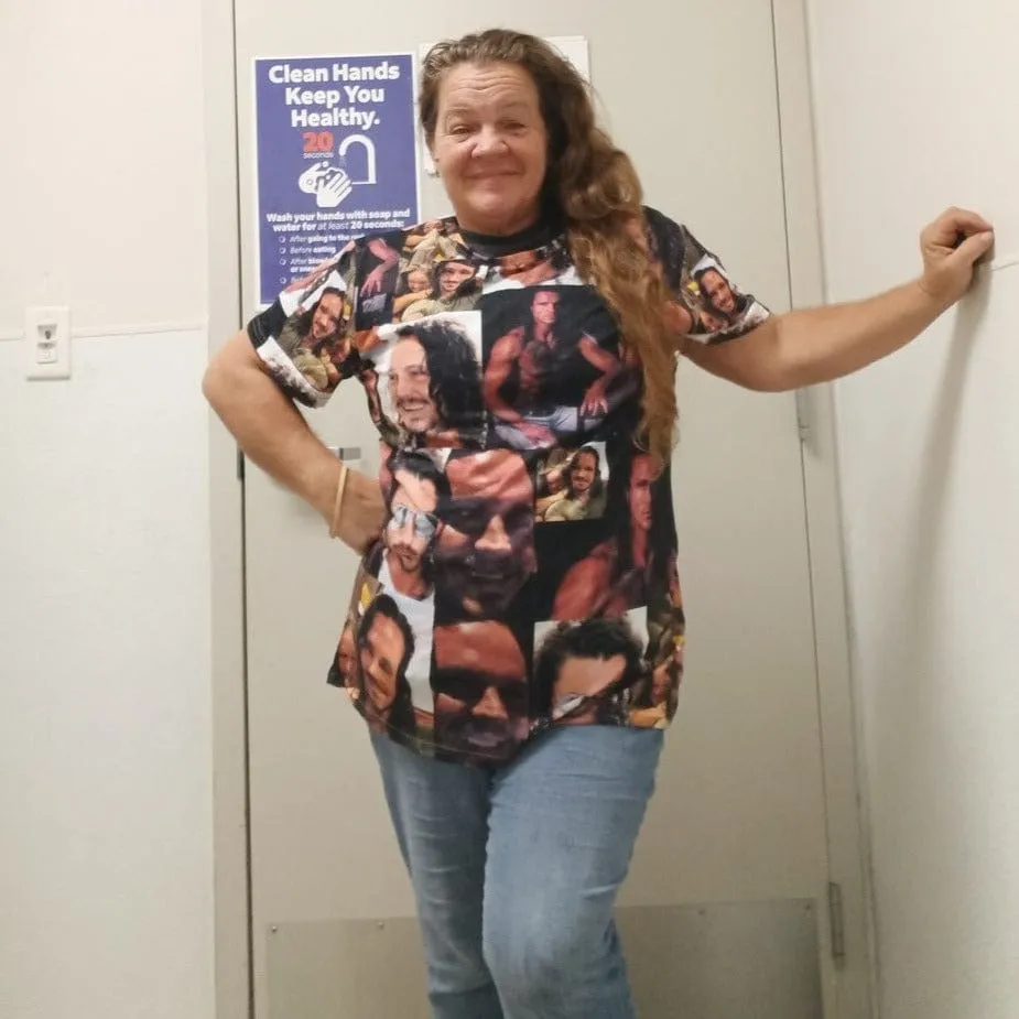Custom Photo T-shirt Women's All Over Print T-shirt The Memories Tee For Female