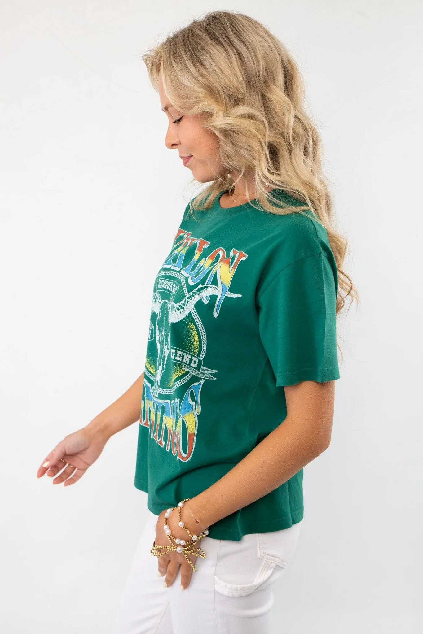 Daydreamer Green Waylon Jennings Outlaw Legend Graphic Tee