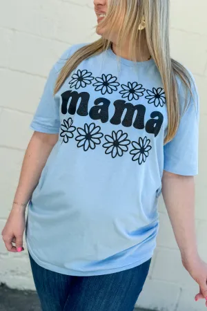 DEAL | Mama Daisy Graphic Tee, Light Blue