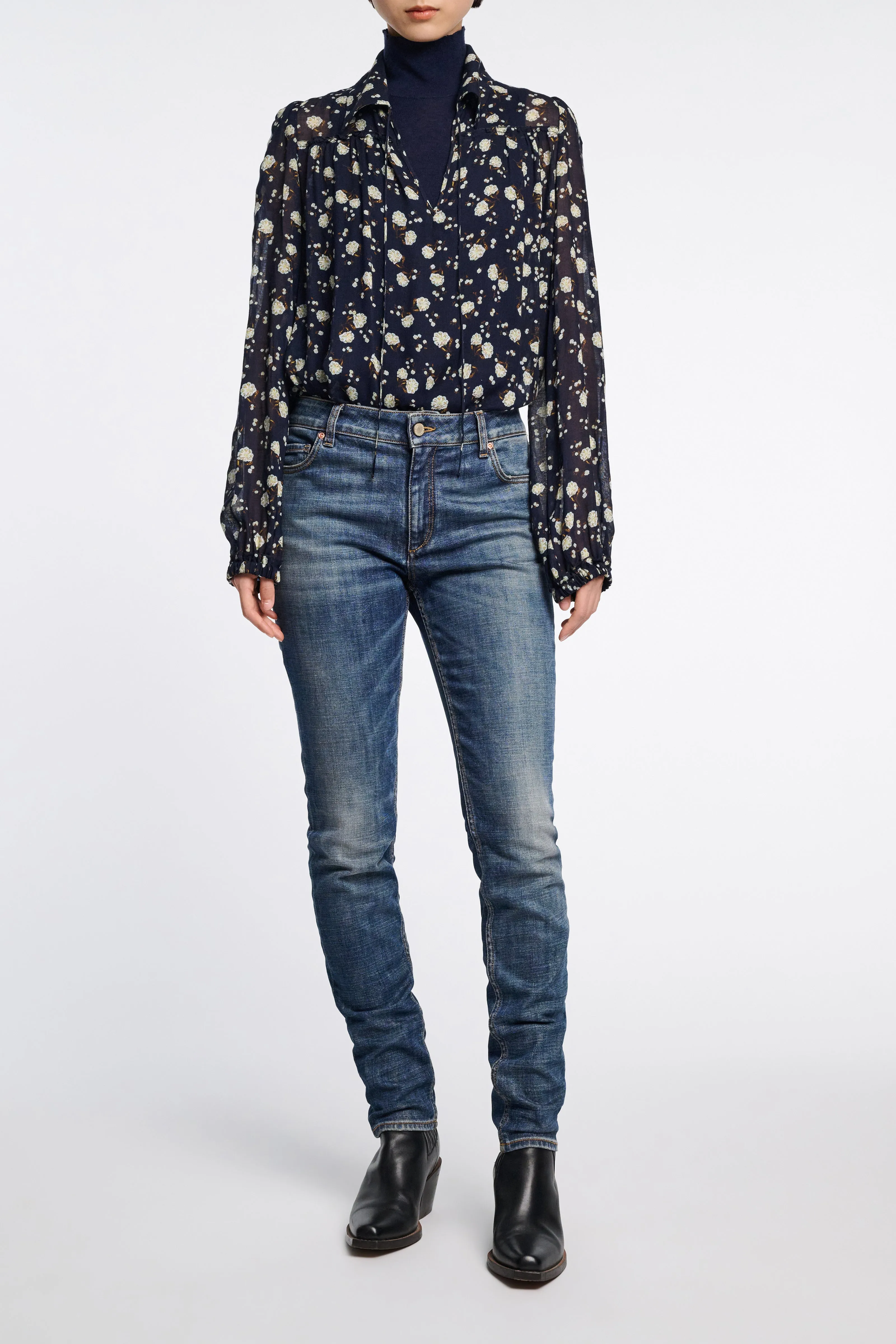 Dorothee Schumacher Micro Floral Print Gauze Blouse
