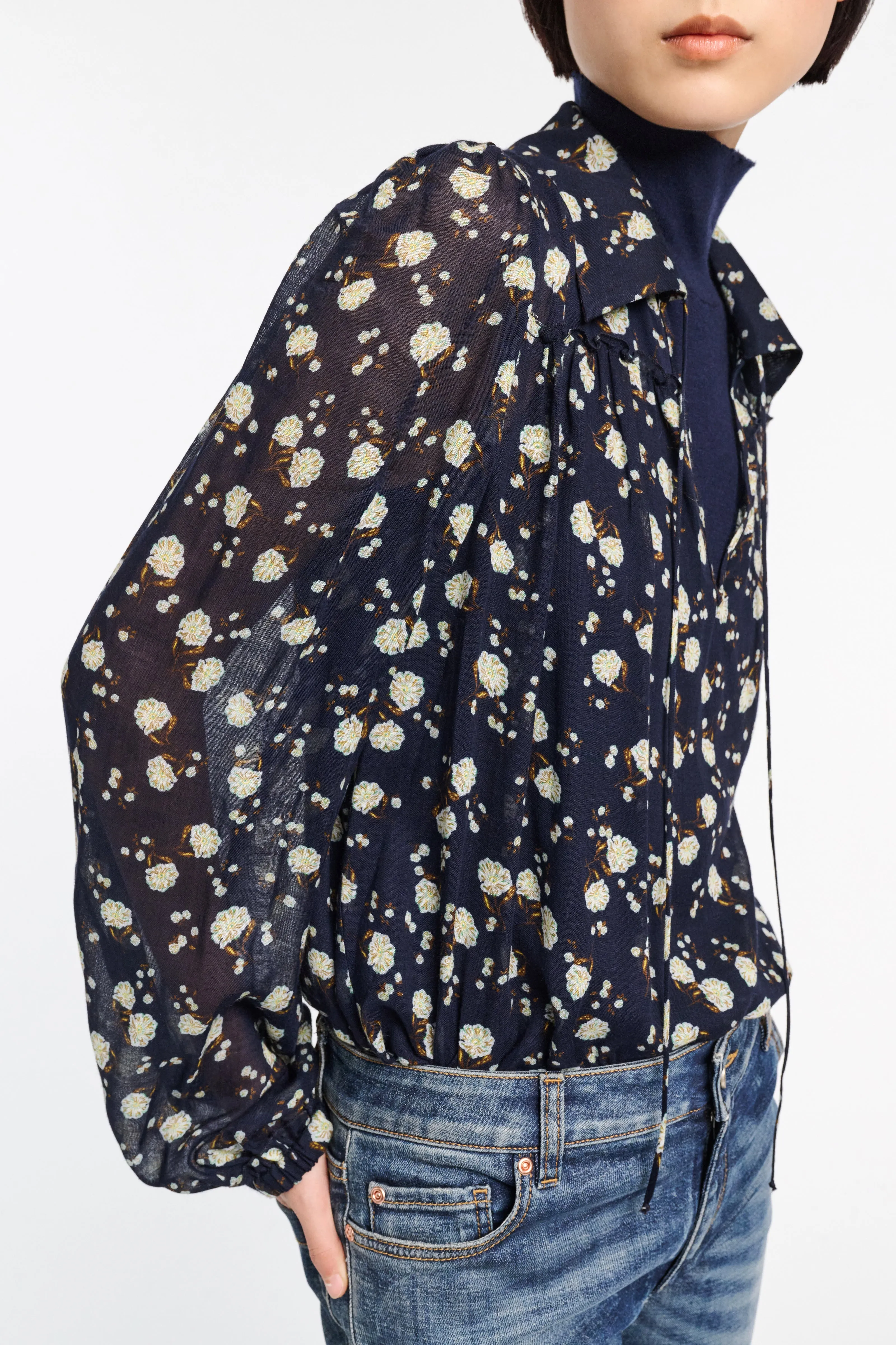 Dorothee Schumacher Micro Floral Print Gauze Blouse