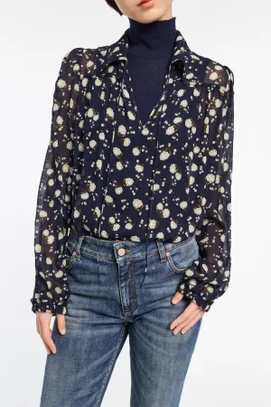 Dorothee Schumacher Micro Floral Print Gauze Blouse
