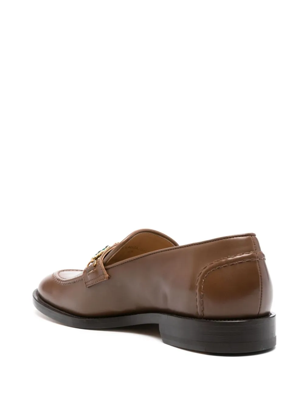 embellished leather loafers