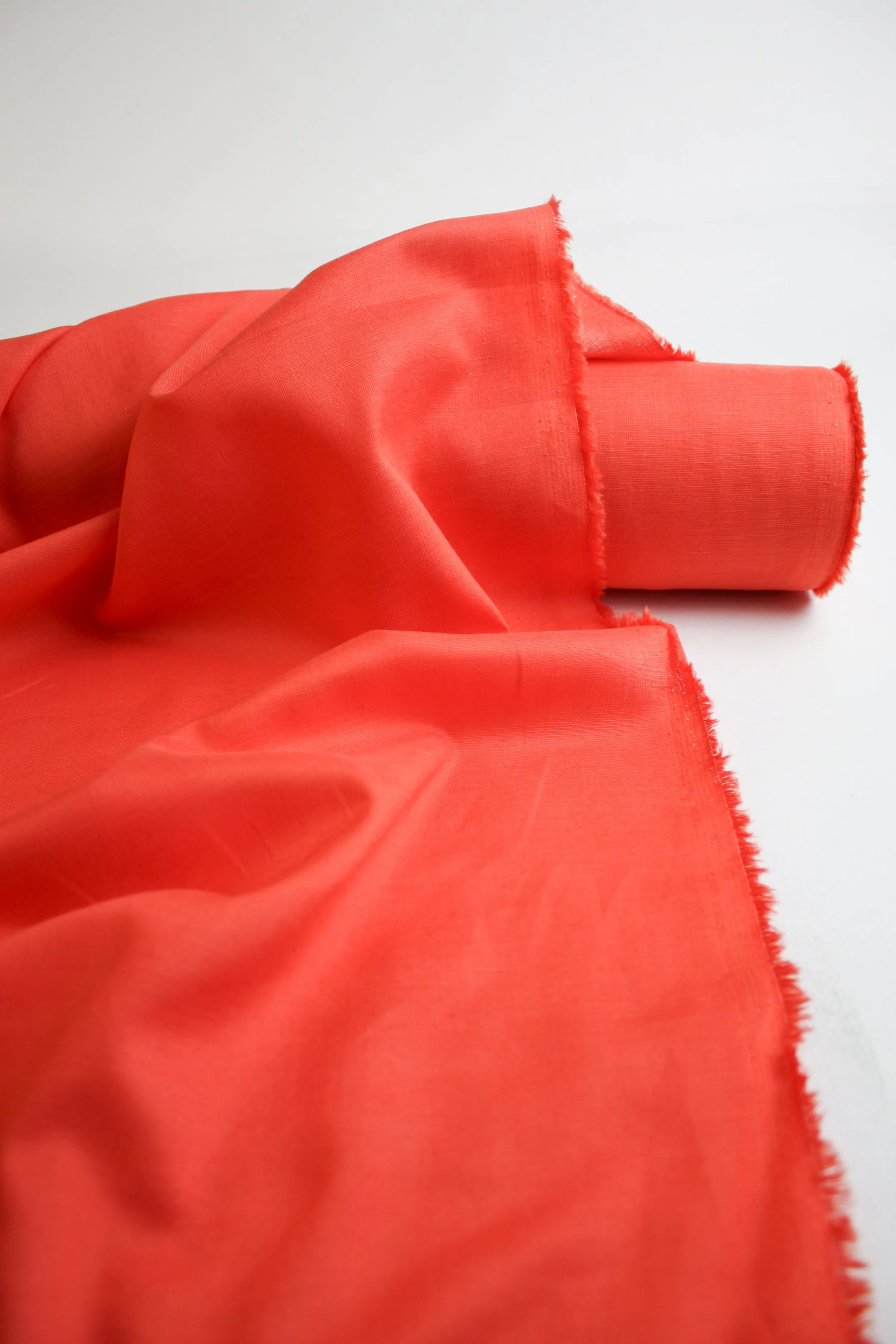 Emi - Slubbed Linen Voile | Coral #4