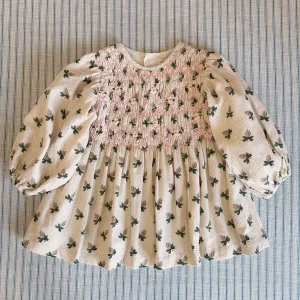 EXCLUSIVE Handsmock Blouse in Hazelnut Flower Print by Bonjour
