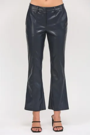 Faux Leather Flare Pant
