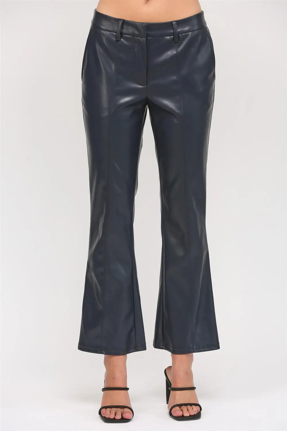 Faux Leather Flare Pant