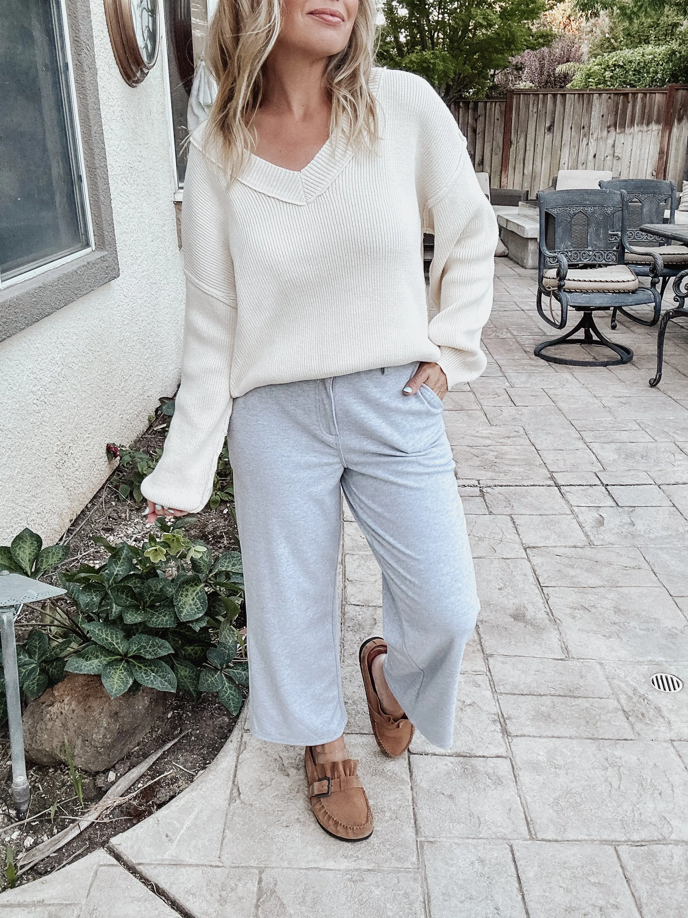 FINAL SALE Sylvie Pants - Grey Heather