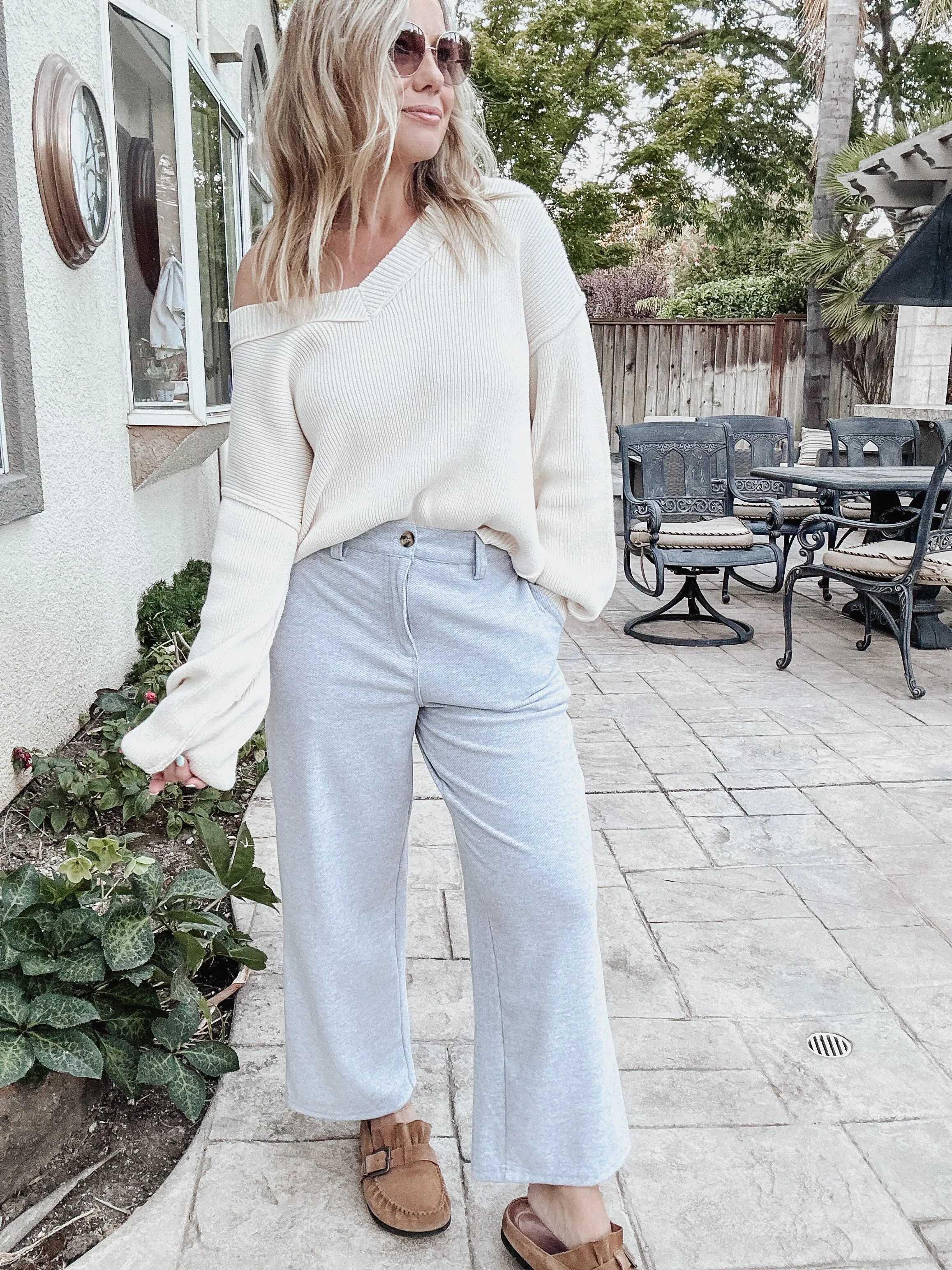 FINAL SALE Sylvie Pants - Grey Heather