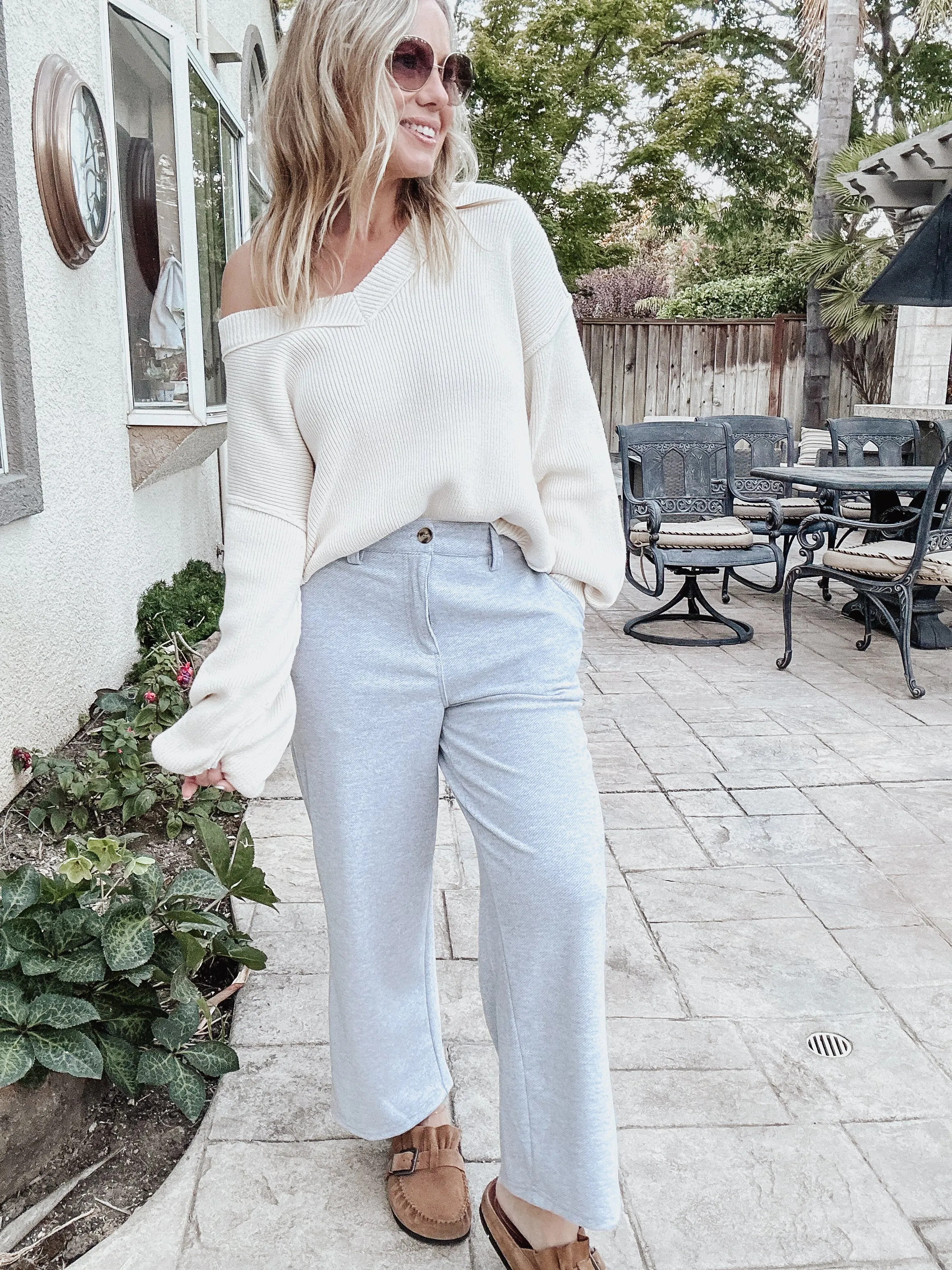 FINAL SALE Sylvie Pants - Grey Heather