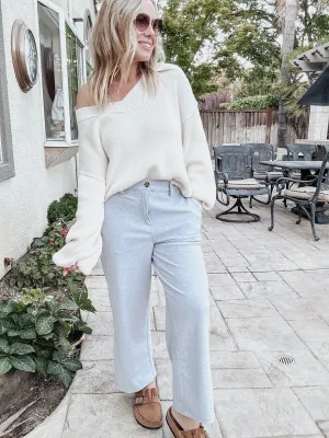 FINAL SALE Sylvie Pants - Grey Heather