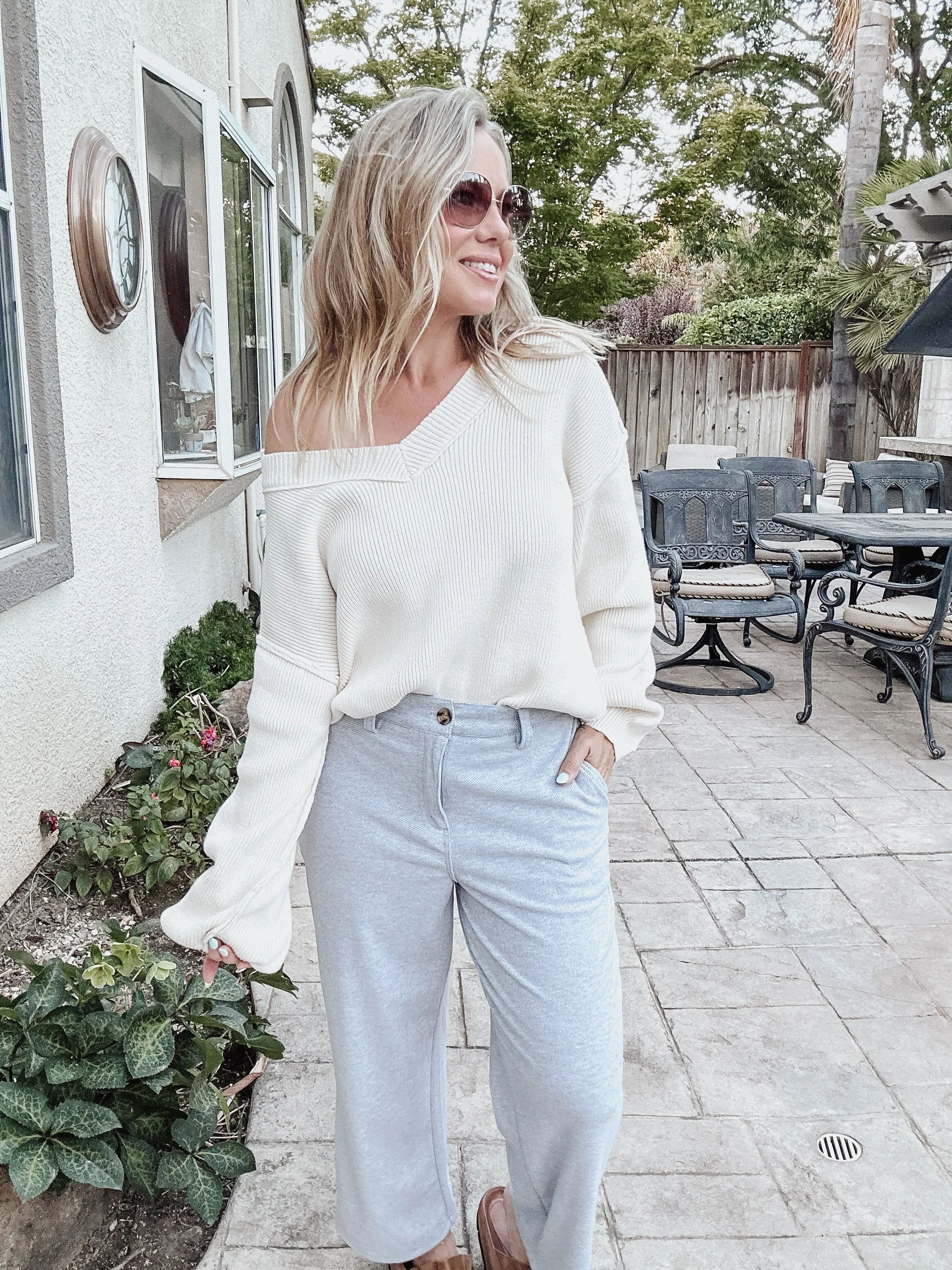 FINAL SALE Sylvie Pants - Grey Heather