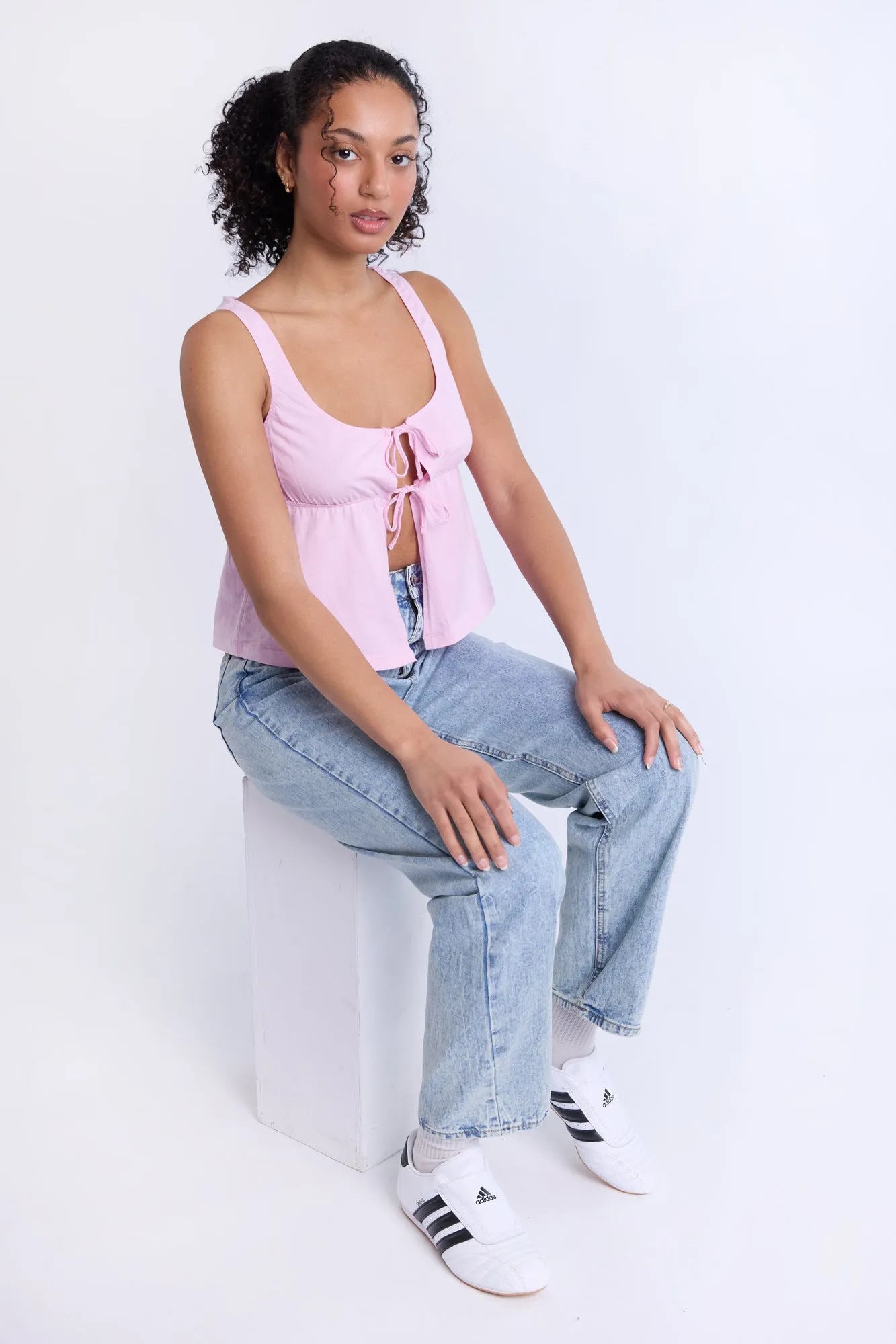 Fly-Away Tie-Front Top