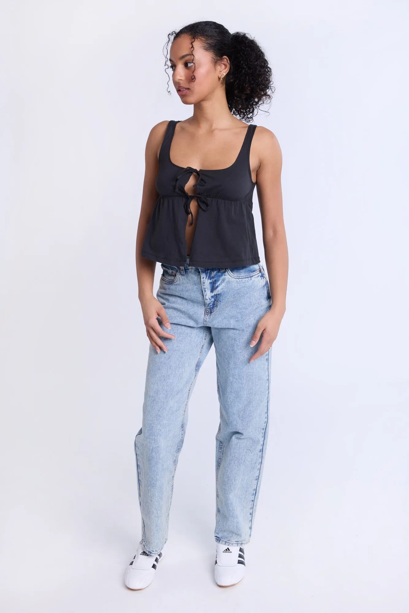 Fly-Away Tie-Front Top