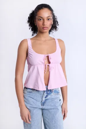 Fly-Away Tie-Front Top