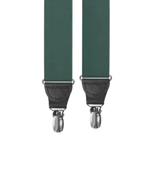 Forest Grosgrain Clip-on Suspenders