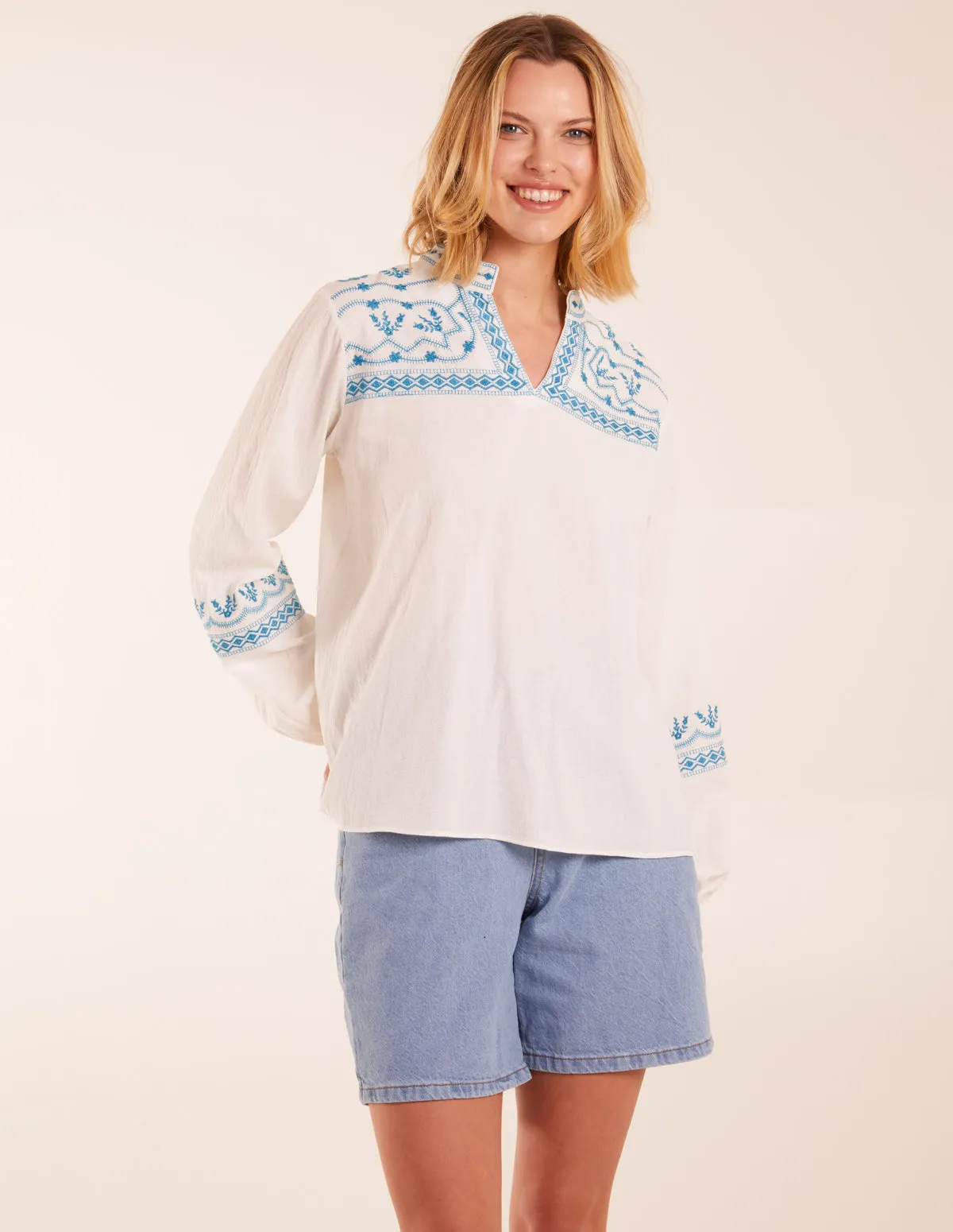 Full Sleeve Embroidered Blouse