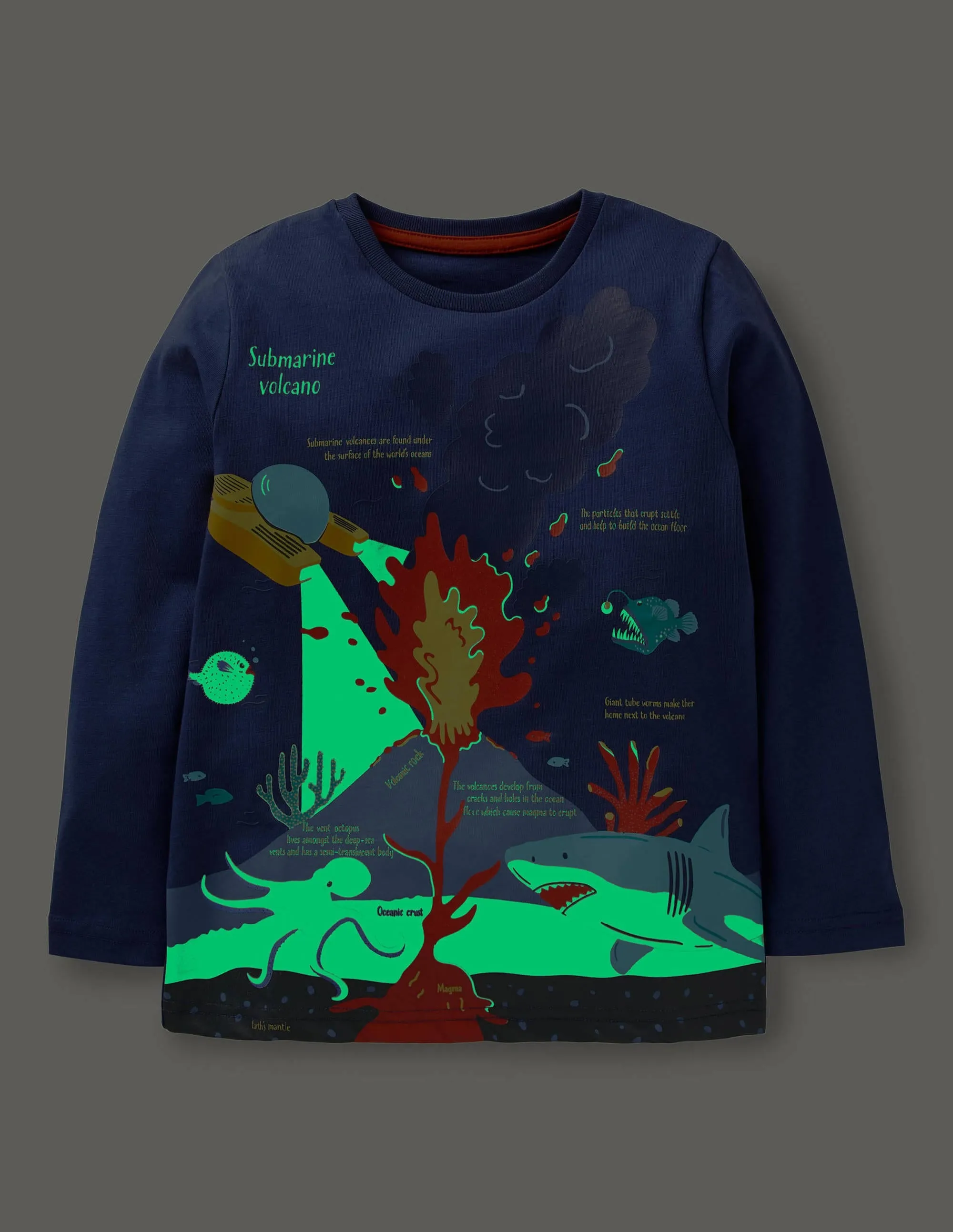 Glowing Scene T-shirt-Starboard Blue Water Volcano