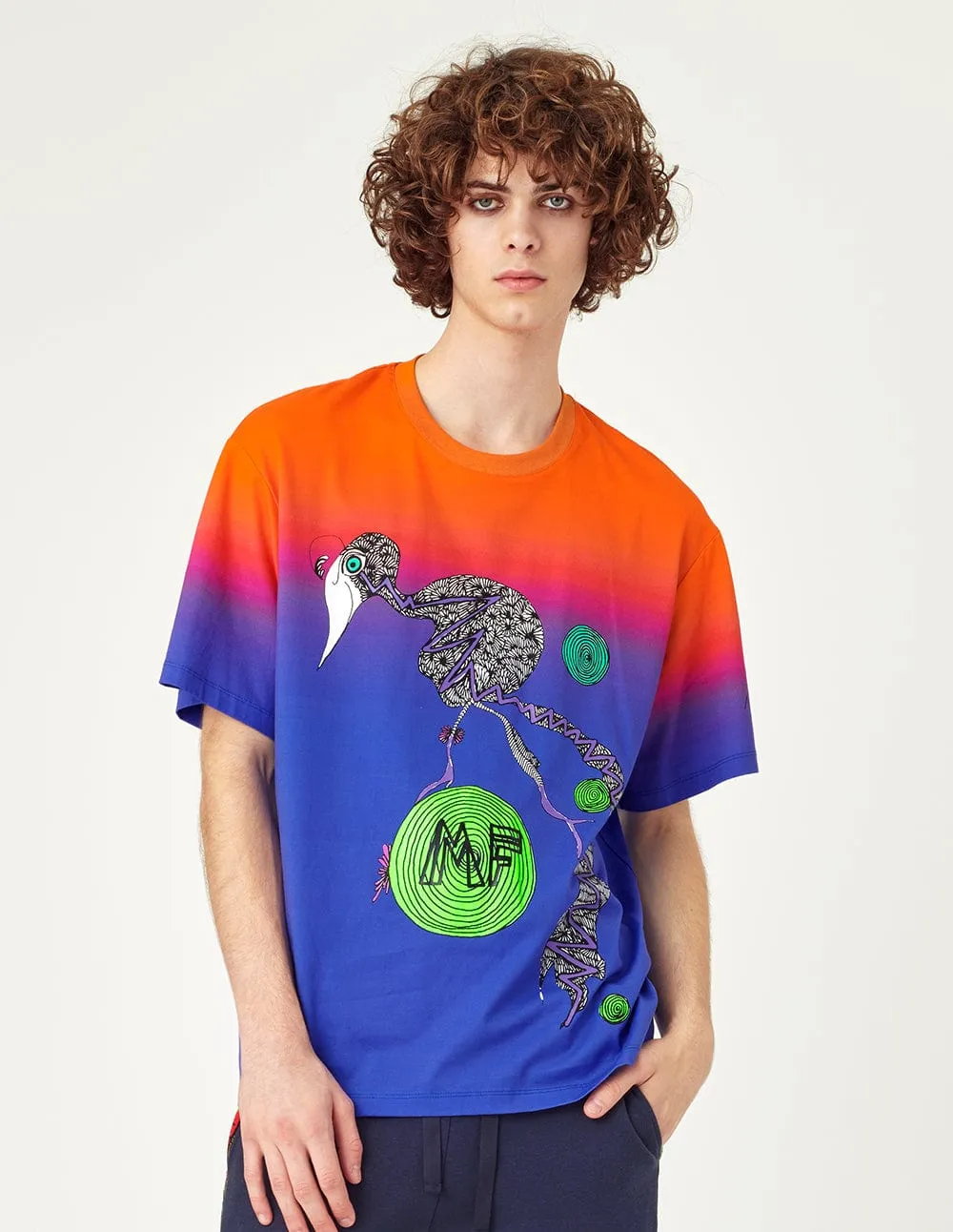 Graffiti Prints Simple Round Neck